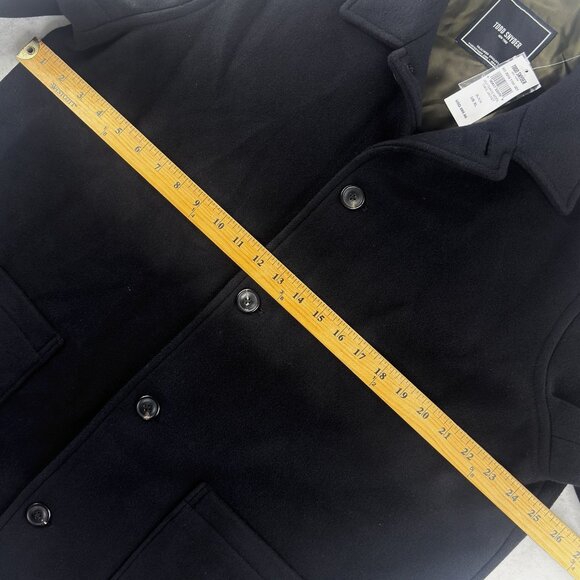 Todd Snyder Italian Wool Cashmere Cafe Jacket Men's XL Black Quiet Luxury $698 - Picture 11 of 14